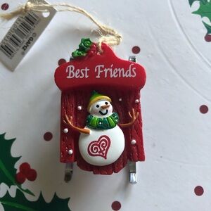 Personalized Sleigh Ornament “Best Friends”